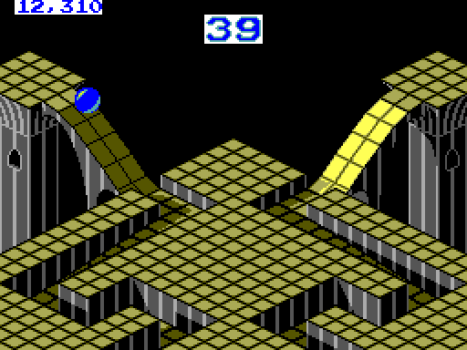 Marble Madness Sega Master System Screenshot: On to the third race.