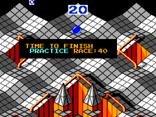 Marble Madness Sega Master System Screenshot: Game start.
