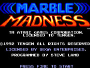 Marble Madness for Sega Master System - Title screen.