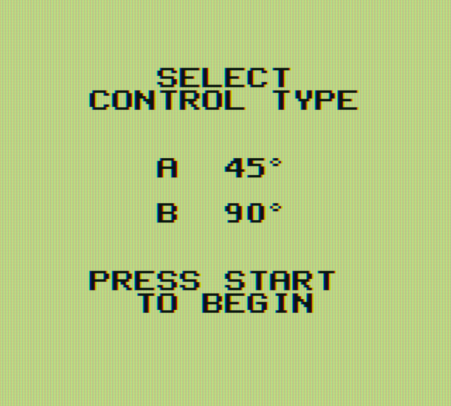 Marble Madness Game Boy Screenshot: The game offers two types of controls.