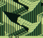 Marble Madness for Game Boy - Racing down the maze...