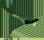 Marble Madness for Game Boy - The marble exits a pipe...
