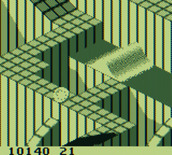 Marble Madness for Game Boy - You can try riding the mechanical wave, or take the narrow path...