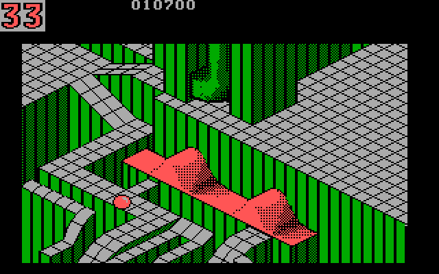 Marble Madness IBM PC/Compatibles Screenshot: A strange mechanical wave...