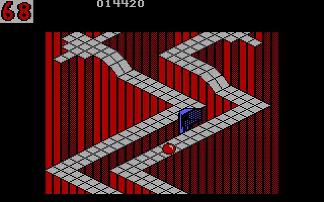 Marble Madness IBM PC/Compatibles Screenshot: Don't get caught by the vacuum!