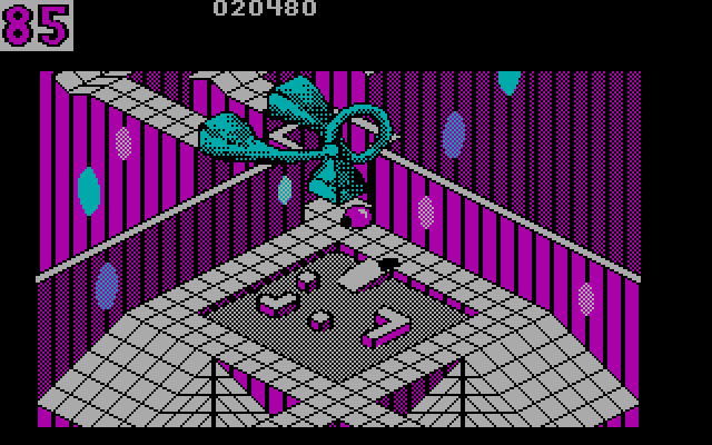 Marble Madness IBM PC/Compatibles Screenshot: The pipes lift you up to the next level...