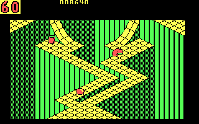 Marble Madness IBM PC/Compatibles Screenshot: The path can get narrow...