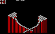 Marble Madness for IBM PC/Compatibles - This level begins with a narrow path.