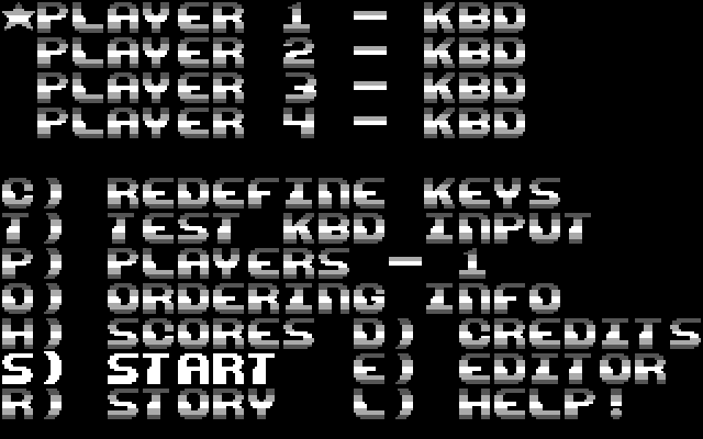 Jumpman Lives! IBM PC/Compatibles Screenshot: The main menu.