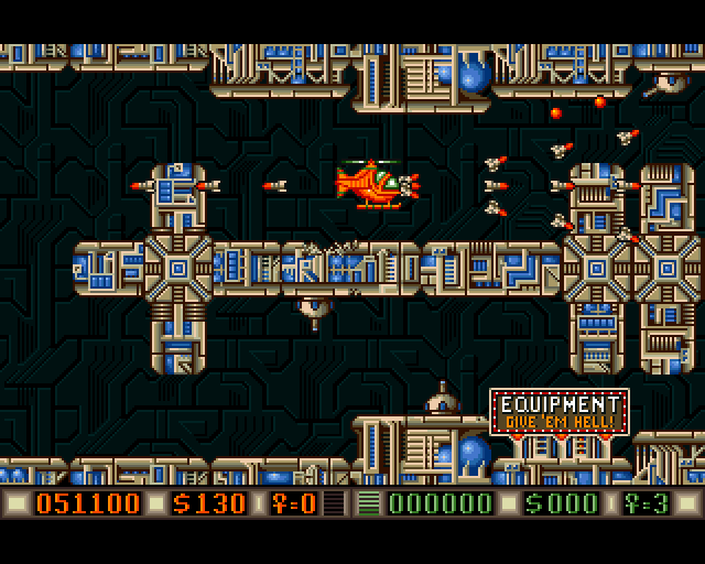 Blood Money Amiga Screenshot: Choosing the high road...