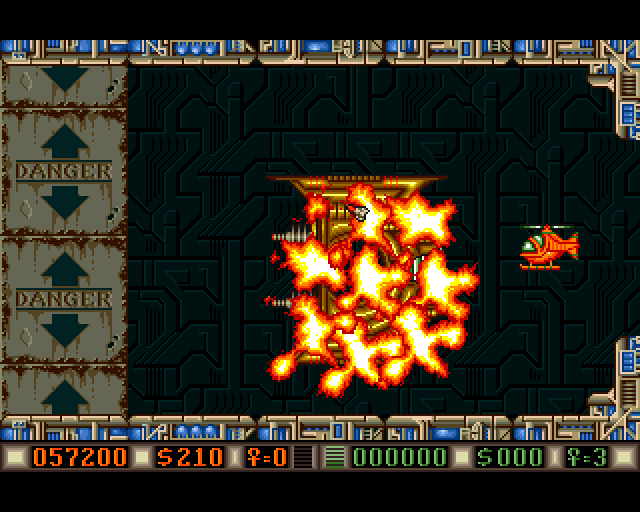 Blood Money Amiga Screenshot: First boss destroyed!