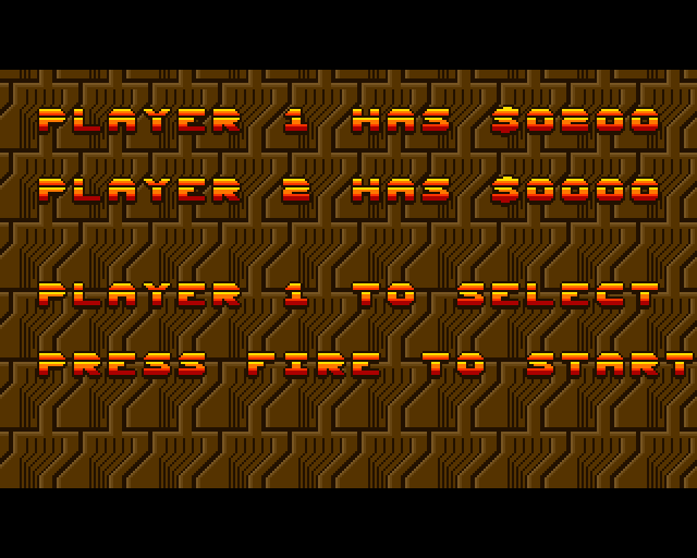 Blood Money Amiga Screenshot: Ready to start?