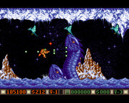 Blood Money for Amiga - This looks like a tough path to get through!