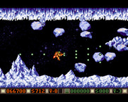 Blood Money for Amiga - Asteroids appear; dodge or shoot them!