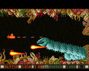 Blood Money for Amiga - The second end of level boss.