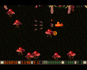 Blood Money for Amiga - Shoot these red opponents to earn money...