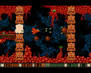 Blood Money for Amiga - Some strange demon creatures attack!