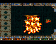 Blood Money for Amiga - First boss destroyed!