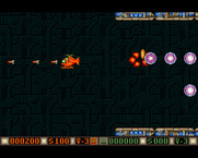 Blood Money for Amiga - Game start.