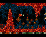 Blood Money for Amiga - The path I need to fly through looks blocked!