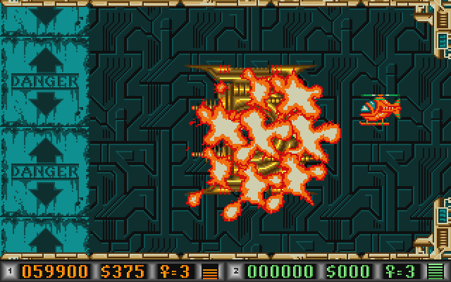 Blood Money Atari ST Screenshot: World one completed!
