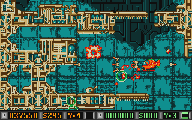 Blood Money Atari ST Screenshot: Shoot these bubbles to earn money.
