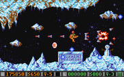 Blood Money for Atari ST - Another place to buy new equipment! Just don't crash getting there...