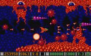 Blood Money for Atari ST - One of the many narrow passages on this level...