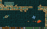 Blood Money for Atari ST - Land in the upper left to buy more equipment...