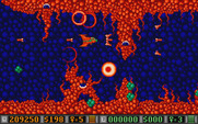 Blood Money for Atari ST - There are more narrow paths on this world than the others.