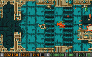 Blood Money for Atari ST - There are narrow paths and a variety of enemies on each level.