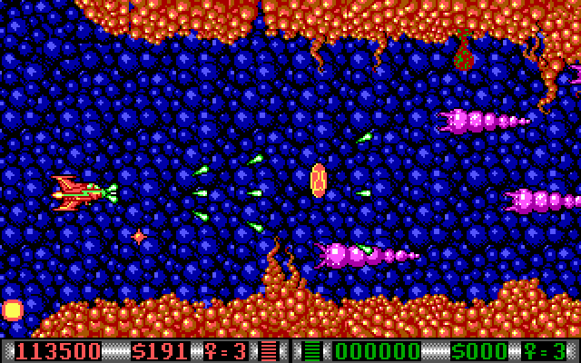 Blood Money IBM PC/Compatibles Screenshot: Start of the fourth world.