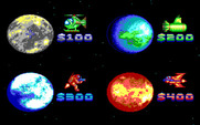 Blood Money for IBM PC/Compatibles - Select the world to begin on.