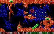 Blood Money for IBM PC/Compatibles - The terrain gets narrow on the fourth world.
