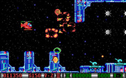 Blood Money for IBM PC/Compatibles - Blasting my way through some enemies...