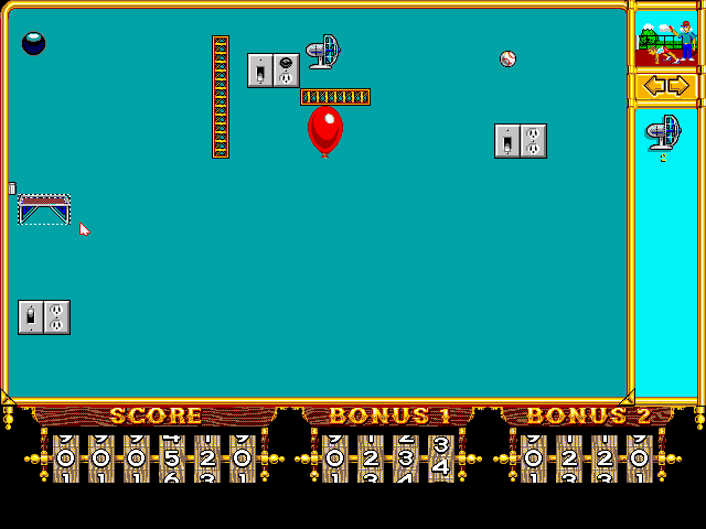 Incredible Machine, The IBM PC/Compatibles Screenshot: How should this be solved?