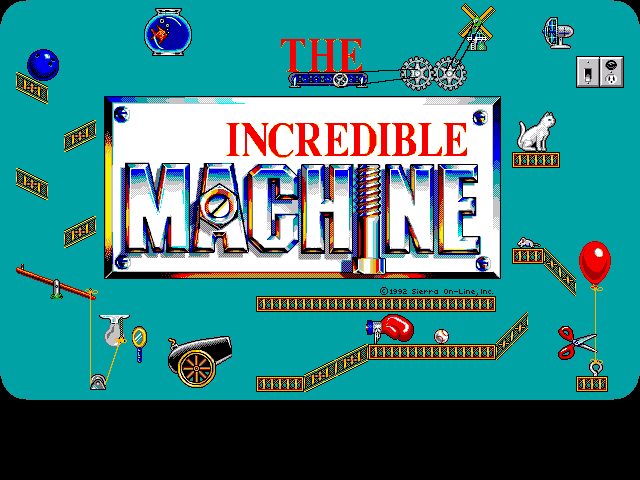 Incredible Machine, The IBM PC/Compatibles Screenshot: Title screen.