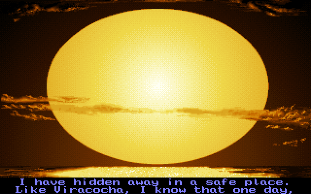 Inca IBM PC/Compatibles Screenshot: Game introduction...part 1.