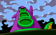 Maniac Mansion: Day of the Tentacle for IBM PC/Compatibles - Purple tentacle intends to take over the world.