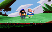 Maniac Mansion: Day of the Tentacle for IBM PC/Compatibles - Talking with Benjamin Franklin.