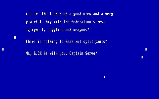 Star Turkey IBM PC/Compatibles Screenshot: Game overview.