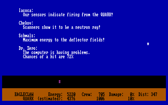 Star Turkey IBM PC/Compatibles Screenshot: Uh oh, we're under attack!