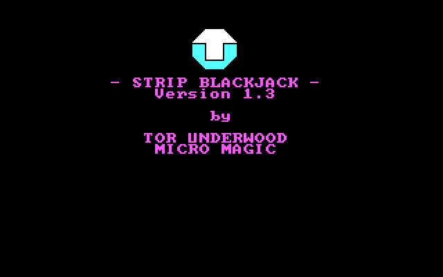 Strip Blackjack IBM PC/Compatibles Screenshot: Title screen.
