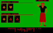 Strip Blackjack for IBM PC/Compatibles - Starting a new game with a female opponent.