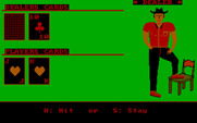 Strip Blackjack for IBM PC/Compatibles - Starting a game against a male opponent.