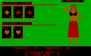 Strip Blackjack for IBM PC/Compatibles - Dealer busts!