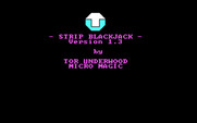 Strip Blackjack for IBM PC/Compatibles - Title screen.