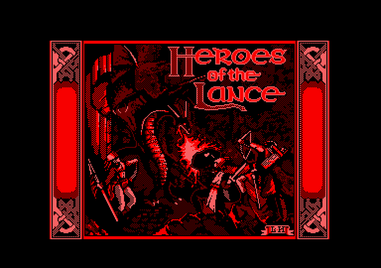 Heroes of the Lance Amstrad CPC Screenshot: Loading screen.