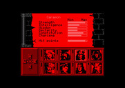 Heroes of the Lance for Amstrad CPC - Character stats.