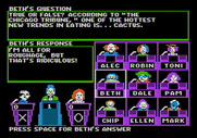 Hollywood Squares for Apple II - Here's the first question...